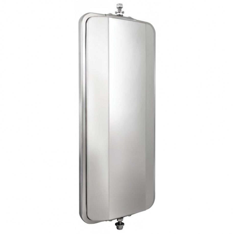 7" X 16" Stainless West Coast Mirror Heated Fits Most Commercial Trucks