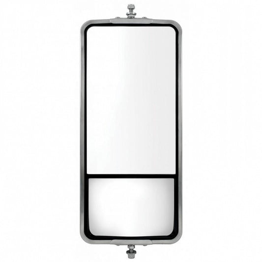 Universal 7" x 16" Stainless Steel West Coast Mirror Heated with Convex Mirror
