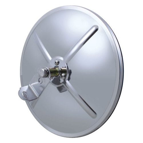 (1) 8.5" Round Convex Truck Semi Mirrors / Stainless Steel Housing / Center Stud