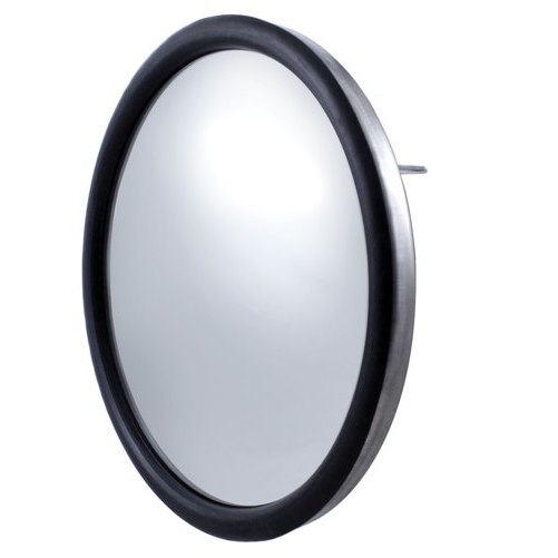 (1) 8.5" Round Convex Truck Semi Mirrors / Stainless Steel Housing / Center Stud