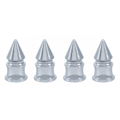 (4) Custom Chrome Metal Spike Wheel Tire Valve Stem Covers Caps