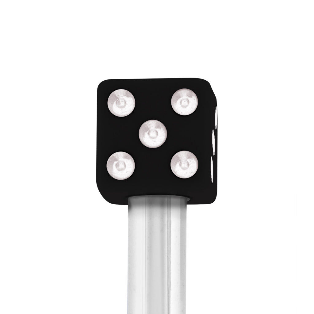 (2) Classic Vintage Car Pickup Truck Black Dice Door Locks Knobs Caps