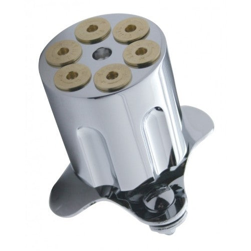 Chrome Metal Gun Barrel Steering Wheel Spinner Suicide Knob / Universal Bracket