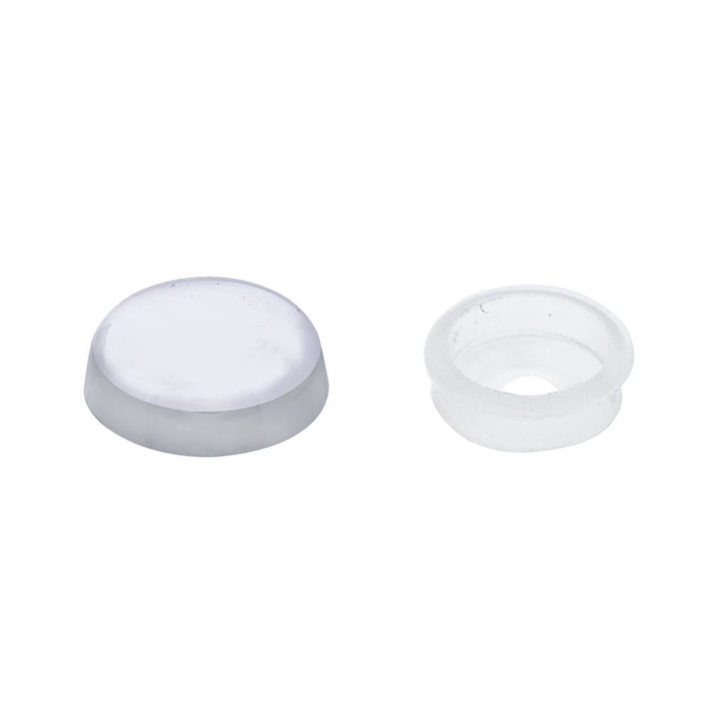 (10) Chrome Plastic Snap-on Screw Caps for 1/4" dashboard screws. Trucks Semi