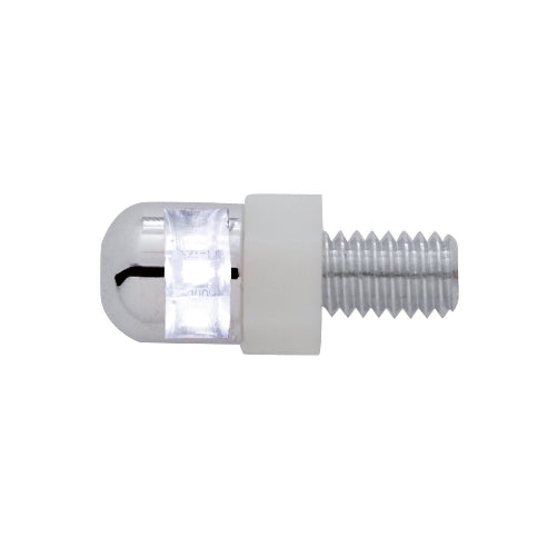 (2) White LED Stainless Steel License Plate Light Fasteners / Directional Light
