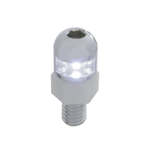 (2) White LED Stainless Steel License Plate Light Fasteners / Directional Light
