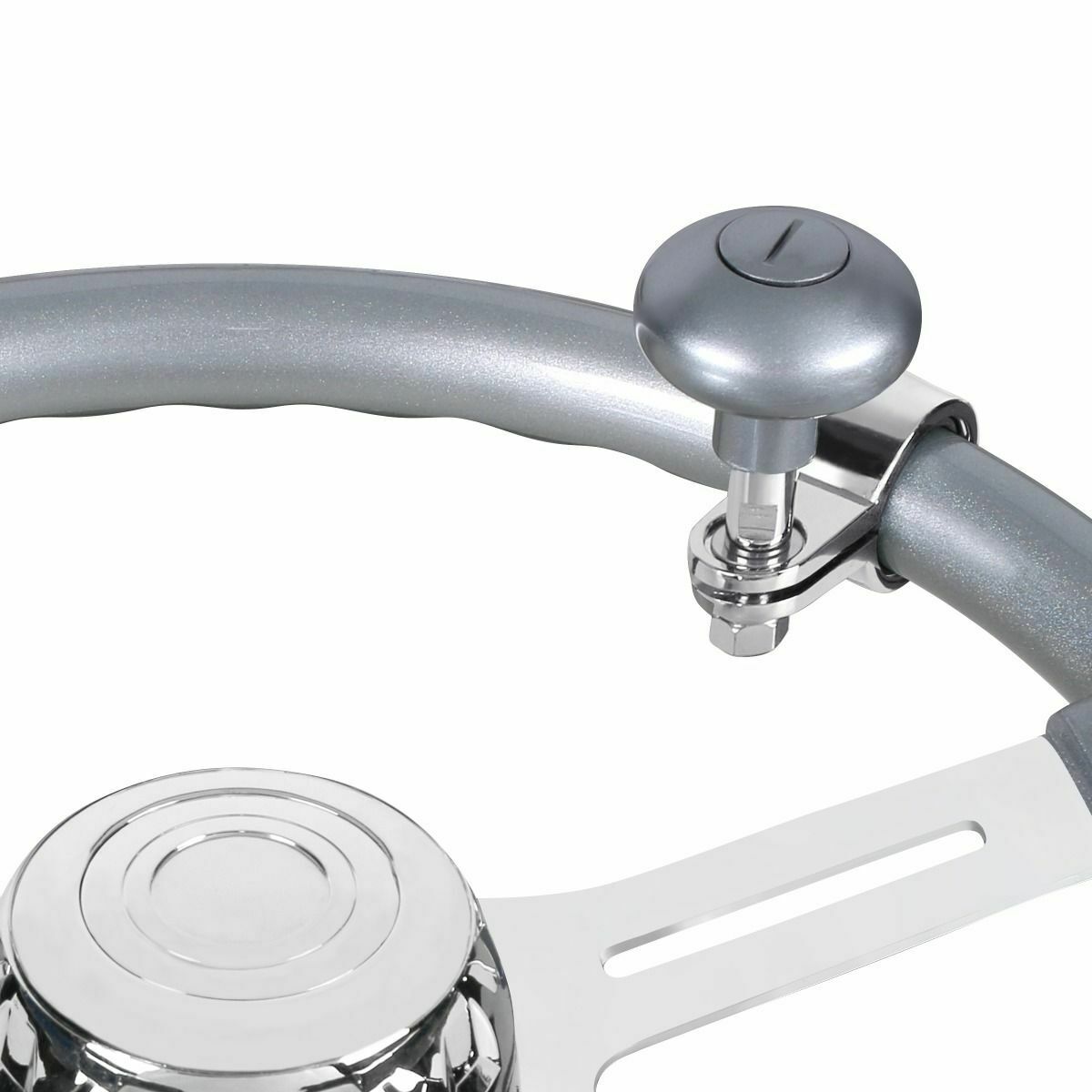 Heavy Duty Steering Wheel Spinner - Liquid Silver