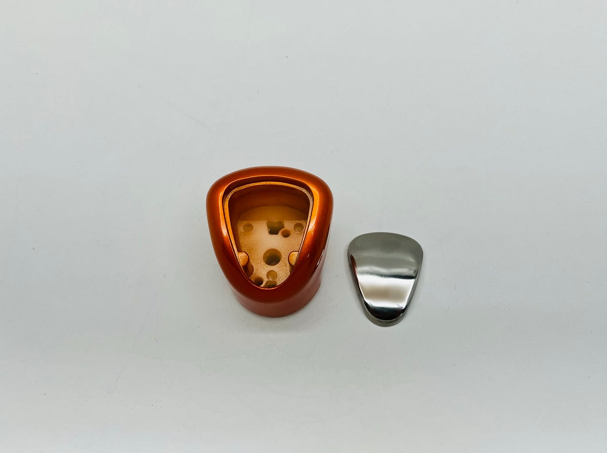 13/15/18 Speed Gearshift Knob - Cadmium Orange with Stainless Steel Knob Cover