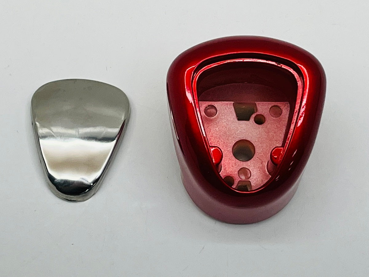 13/15/18 Speed Gearshift Knob - Candy Red with Stainless Steel Knob Cover