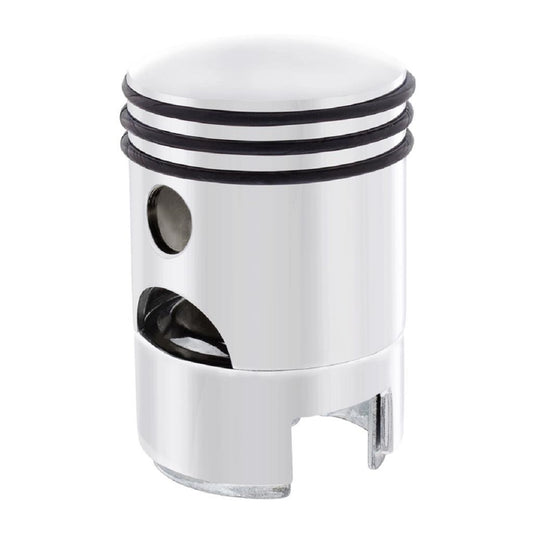 13/15/18 Speed Chrome Piston Shape Gearshift Knob w Mounting Adapter