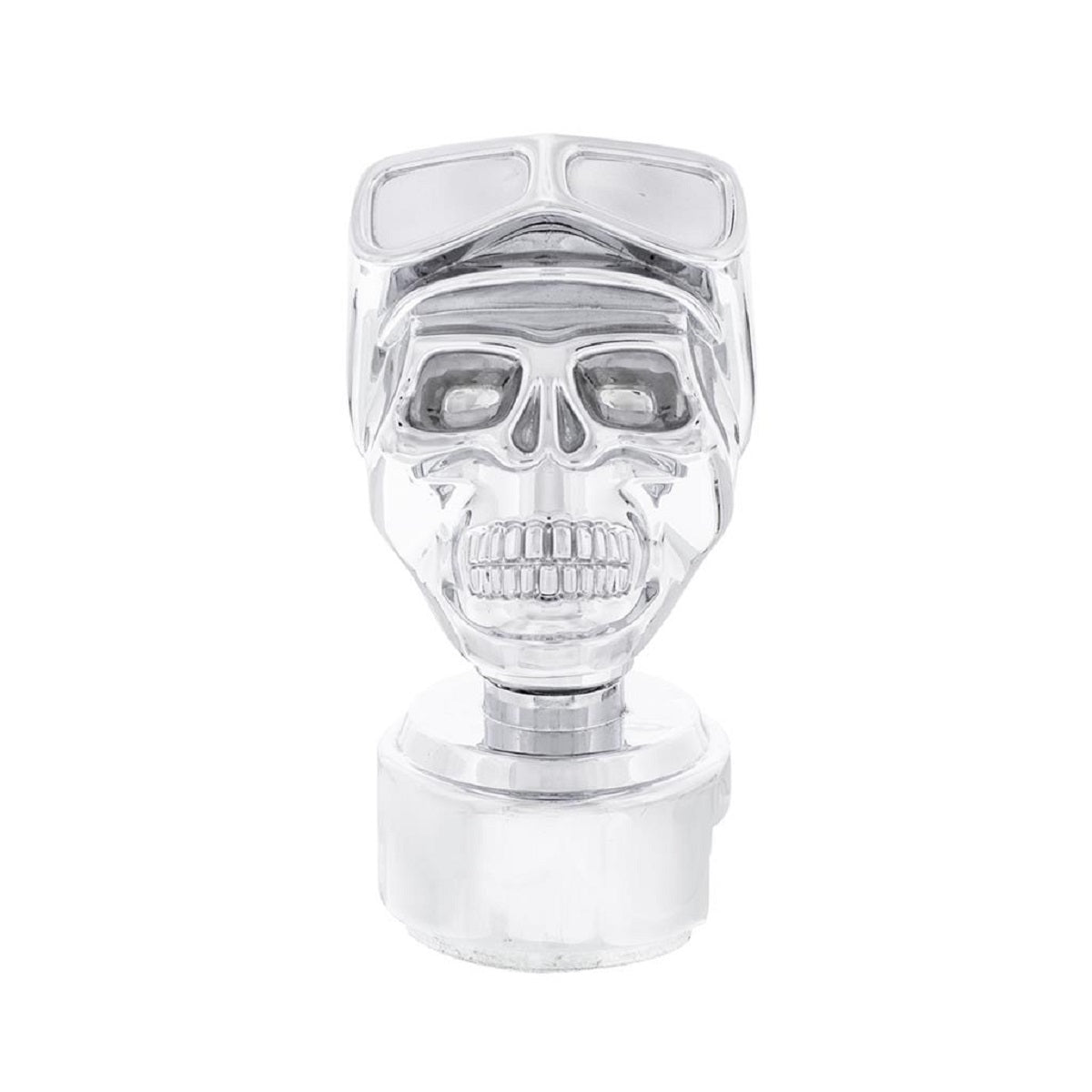Chrome Skull Biker 13/15/18 Speed Gearshift Knob With Adapter