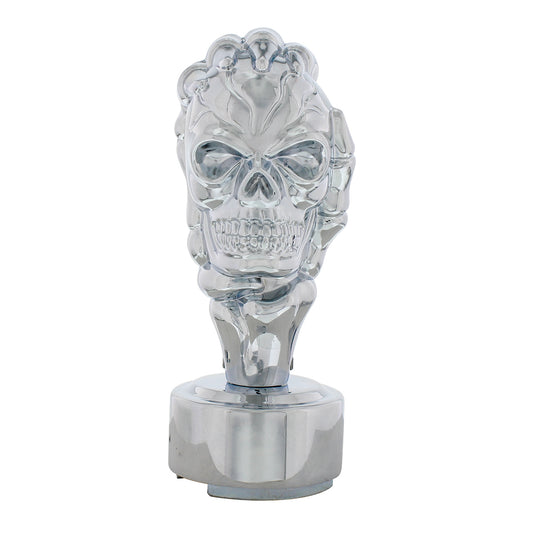 Chrome Skull 13/15/18 Speed Gearshift Knob w/ Adapter
