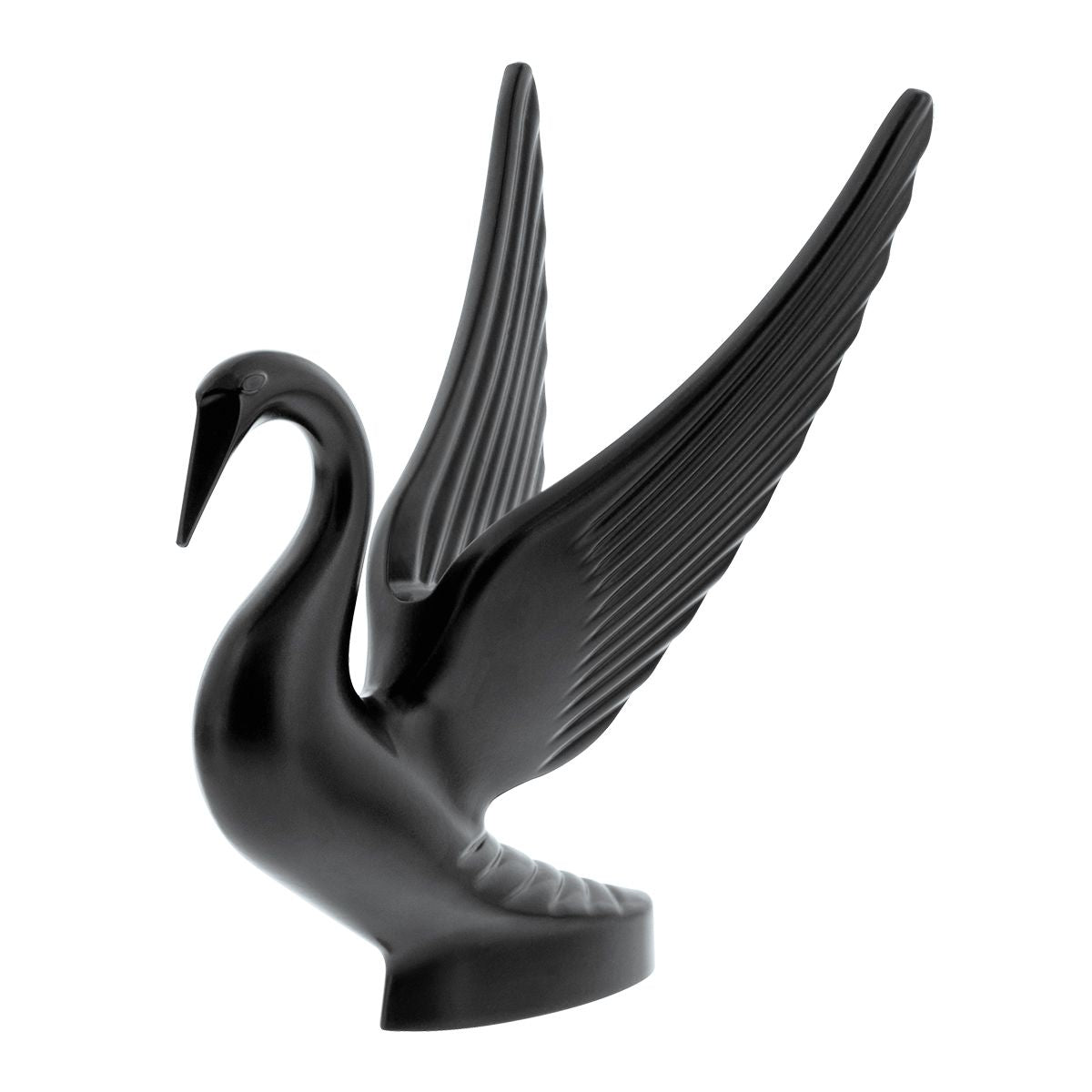 Die-Cast Swan Hood Ornament - Matte Black