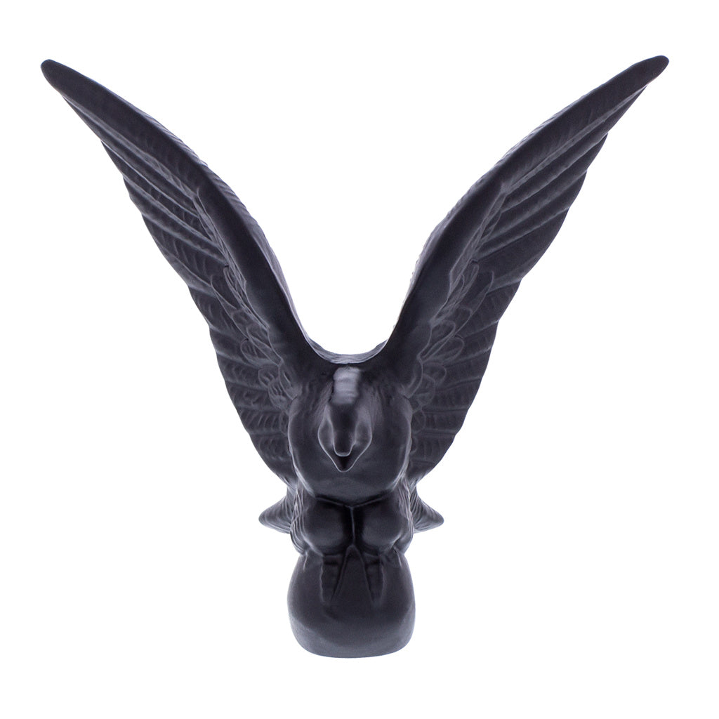 Die-Cast American Eagle Hood Ornament - Matte Black 4.5" W x 4.5" H