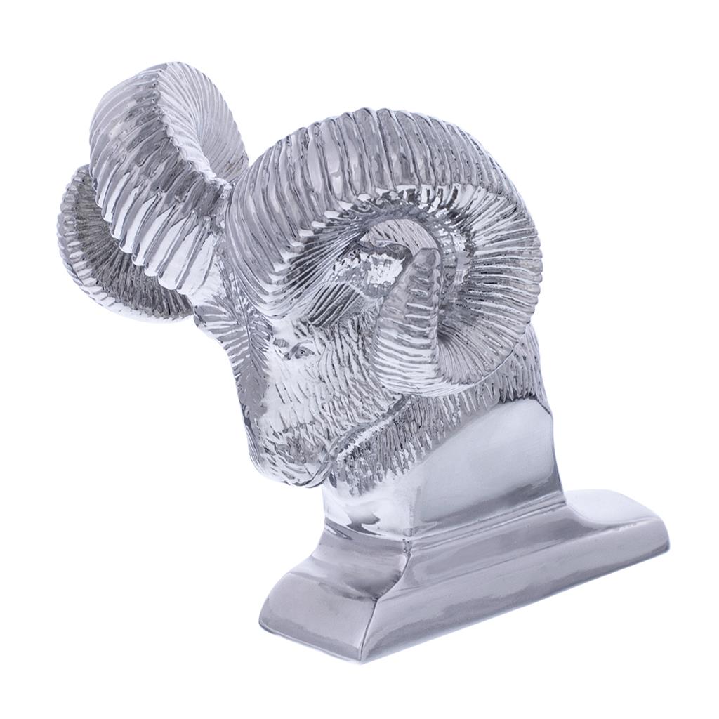 Die-Cast hood ornament rams head chrome 3 1/2"H Peterbilt Fits Kenworth Freightliner