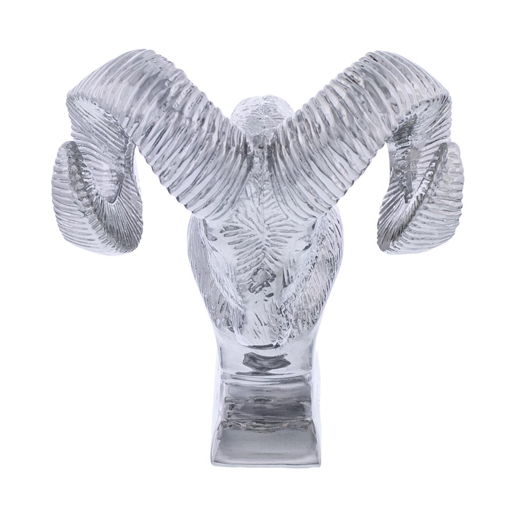Die-Cast hood ornament rams head chrome 3 1/2"H Peterbilt Fits Kenworth Freightliner