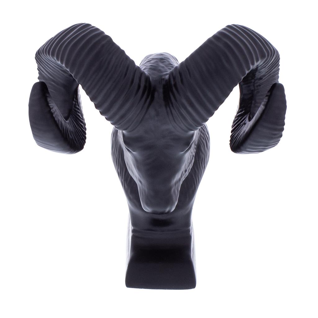 Die-Cast hood ornament rams head Black 3 1/2"H Peterbilt Fits Kenworth Freightliner