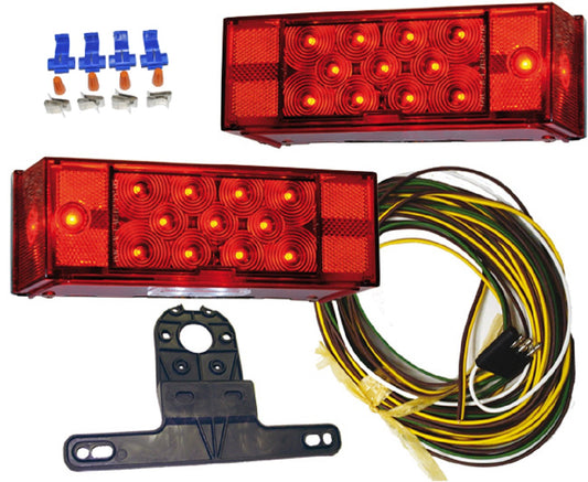 Submersible LED Over 80" Trailer Marker Stop Brake Turn Tail Light Kit