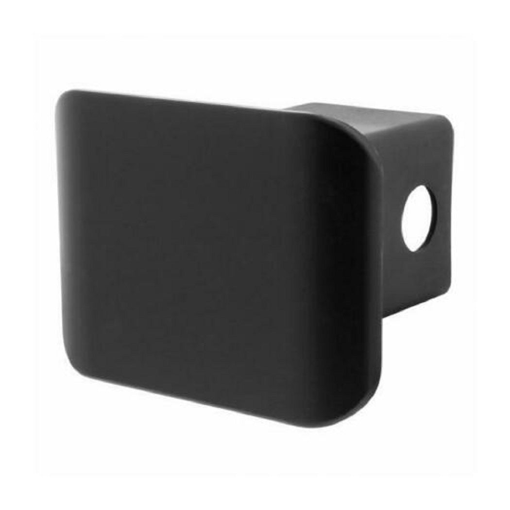 MATTE BLACK PLASTIC HITCH COVER FOR 2" X 2" TRAILER HITCH RECEIVERS