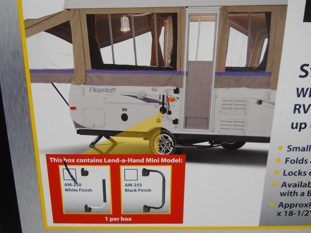 RV Camper Motor Home 5th Wheel Trailer White Folding Door Entry Grab Handle Rail