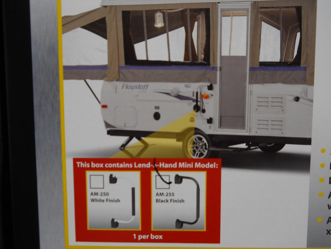 RV Camper Motor Home 5th Wheel Trailer Black Folding Door Entry Grab Handle Rail