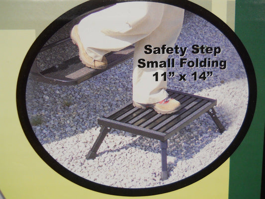 RV Camper Motor Home Trailer Black Aluminum Folding Safety Step Stool Platform