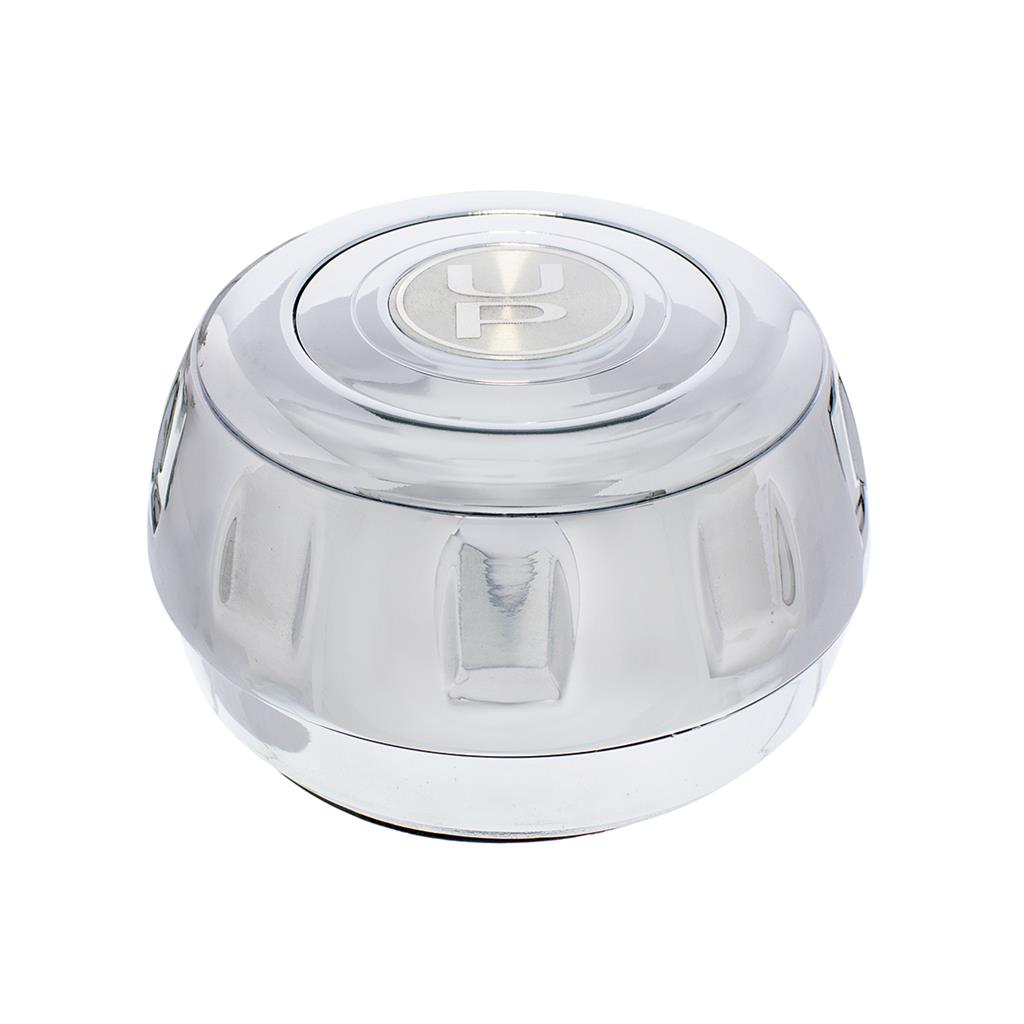 Chrome Steering Wheel Hub & Horn Button. Compatible with Kenworth Peterbilt
