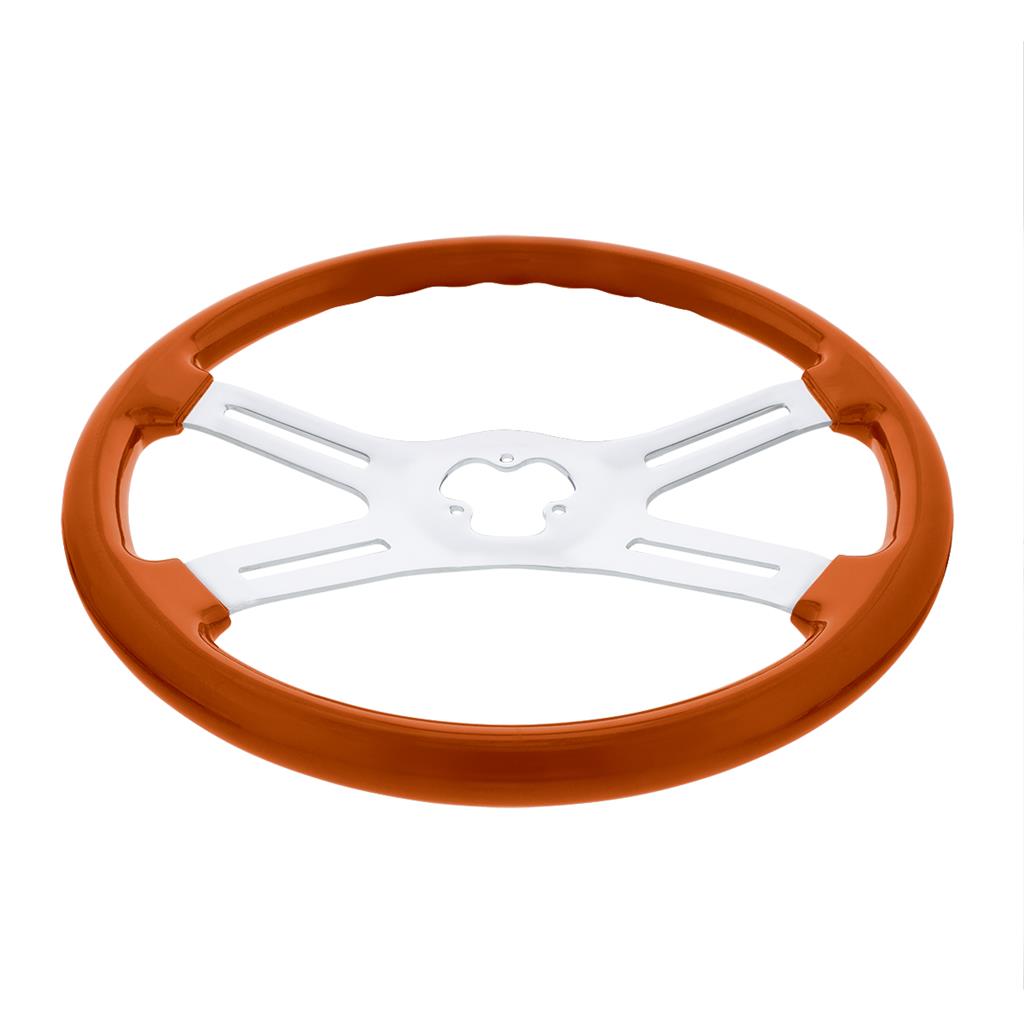 18" Cadmium Orange Steering Wheel, Hub, Horn Kit Peterbilt 06-22 Fits Kenworth 03-22