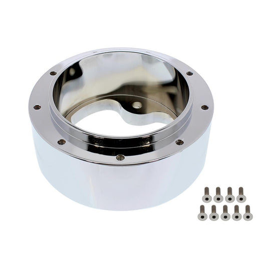 Chrome Aluminum 3-Bolt Hub Adapter for 9-Screw Steering Wheel