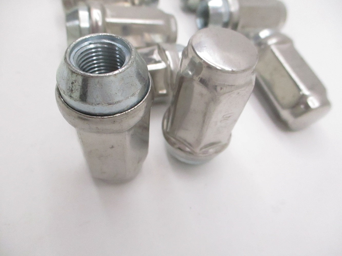 (20) Trailer Wheel Lug Nuts 1/2"x20x1-7/8" Stainless Steel Capped Lug Nuts 7/8"