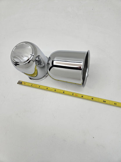 2- Chrome Metal Trailer Wheel Center Hub Cap Covers / 3.18 Bore / Chrome End Cap
