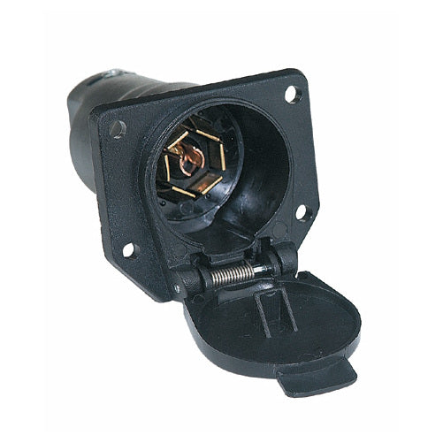 7 Way Flat Pin Socket For Trailer Truck Hitch Wiring
