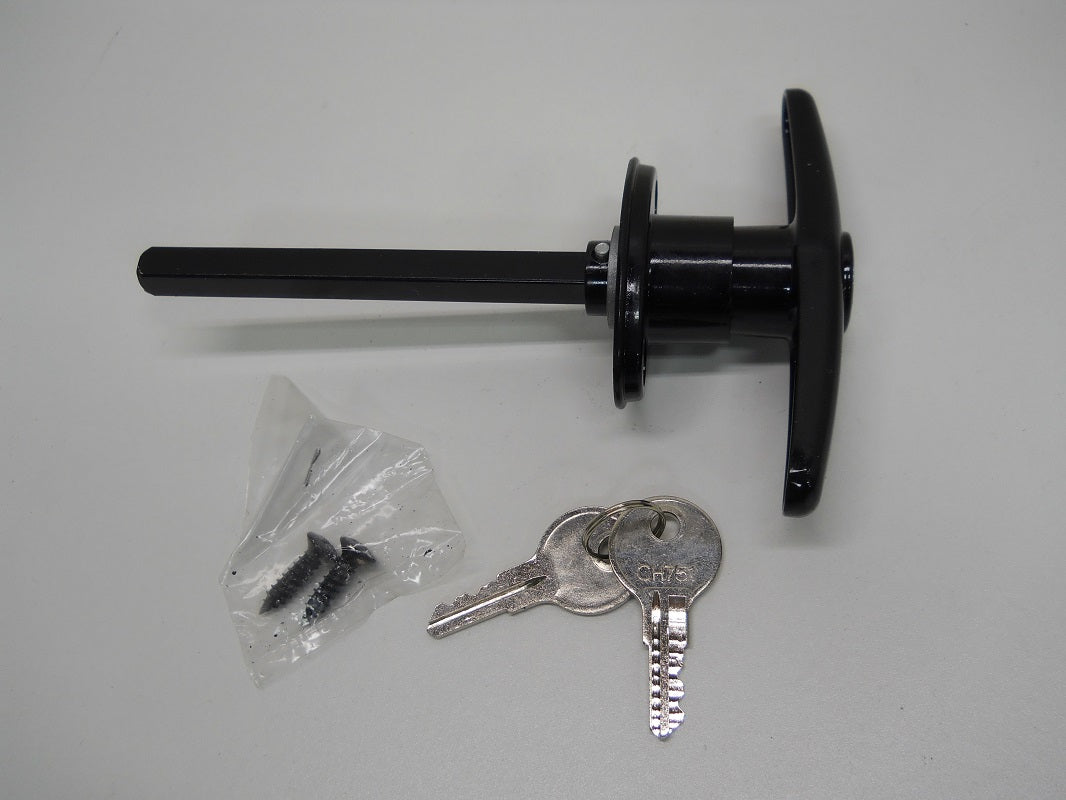 Truck Cap Cover Shell Topper Window T-Handle Lock Kit / Black / Single Pack
