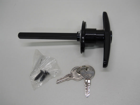 Truck Cap Cover Shell Topper Window T-Handle Lock Kit / Black / Single Pack