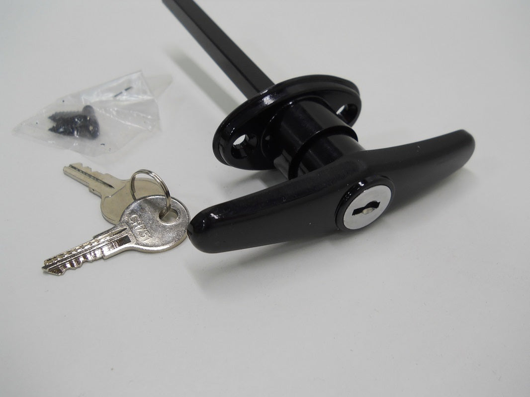 Truck Cap Cover Shell Topper Window T-Handle Lock Kit / Black / Single Pack