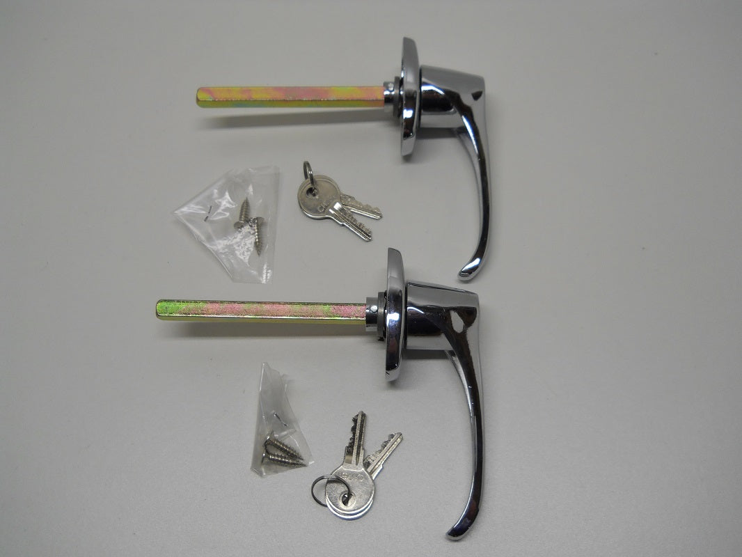 Truck Cap Cover Shell Topper Window L-Handle Lock Kits / Chrome / Twin Pack