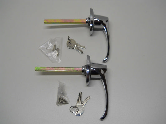 Truck Cap Cover Shell Topper Window L-Handle Lock Kits / Chrome / Twin Pack