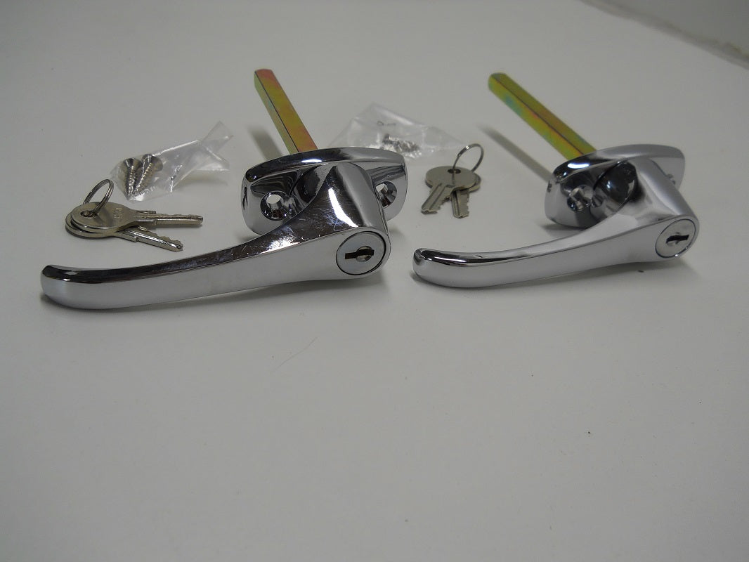 Truck Cap Cover Shell Topper Window L-Handle Lock Kits / Chrome / Twin Pack