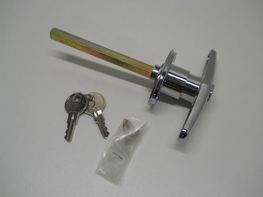 Truck Cap Cover Shell Topper Window T-Handle Lock Kit / Chrome / Single Pack