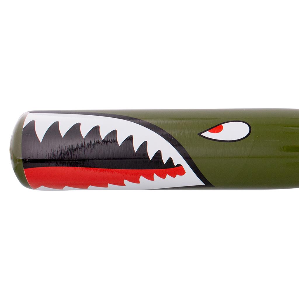 17" Aluminum Tire Checker Bat With P-40 Warhawk Shark Mouth Graphic Truck Trailer