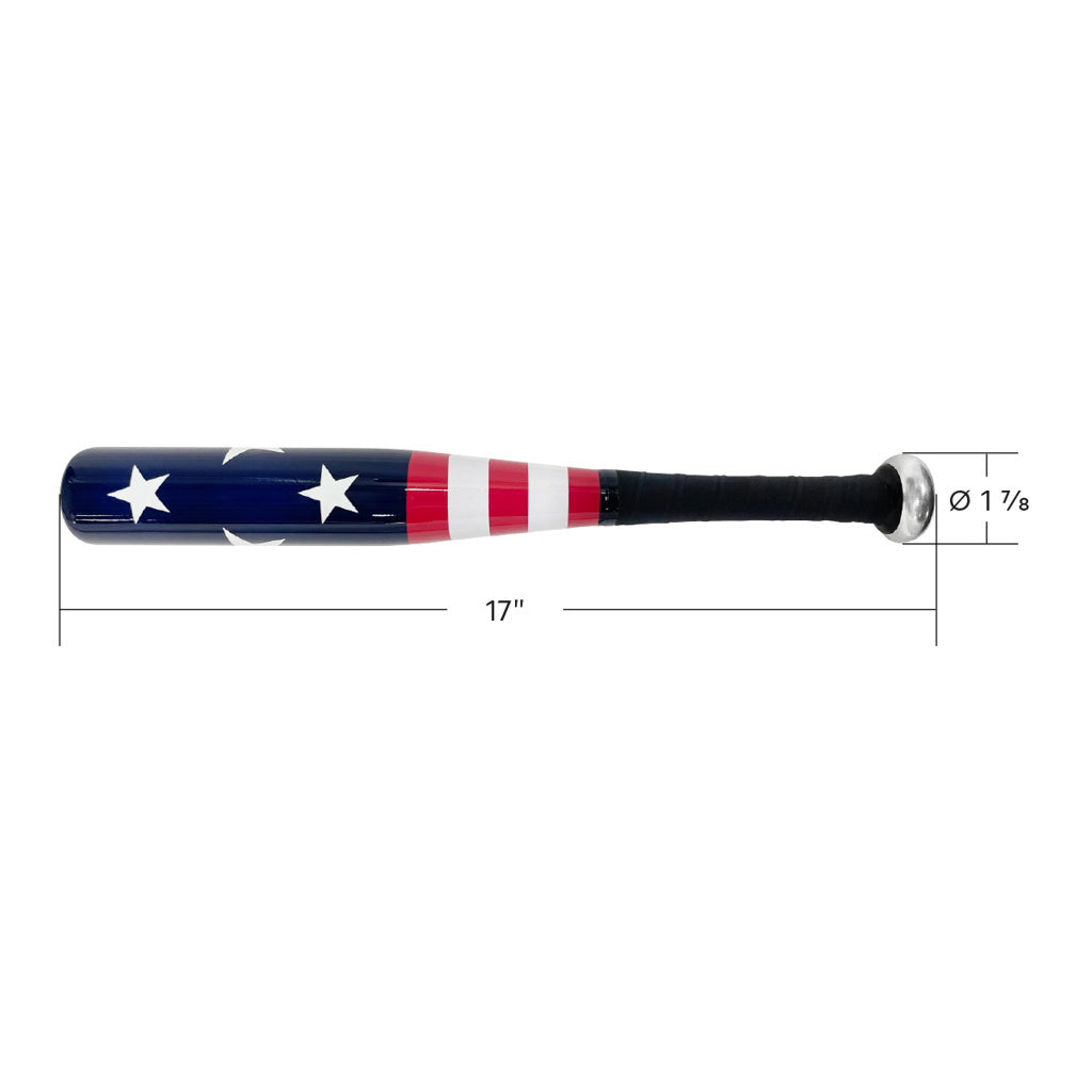 17" Aluminum Tire Checker Bat American Flag Graphic Truck Trailer RV