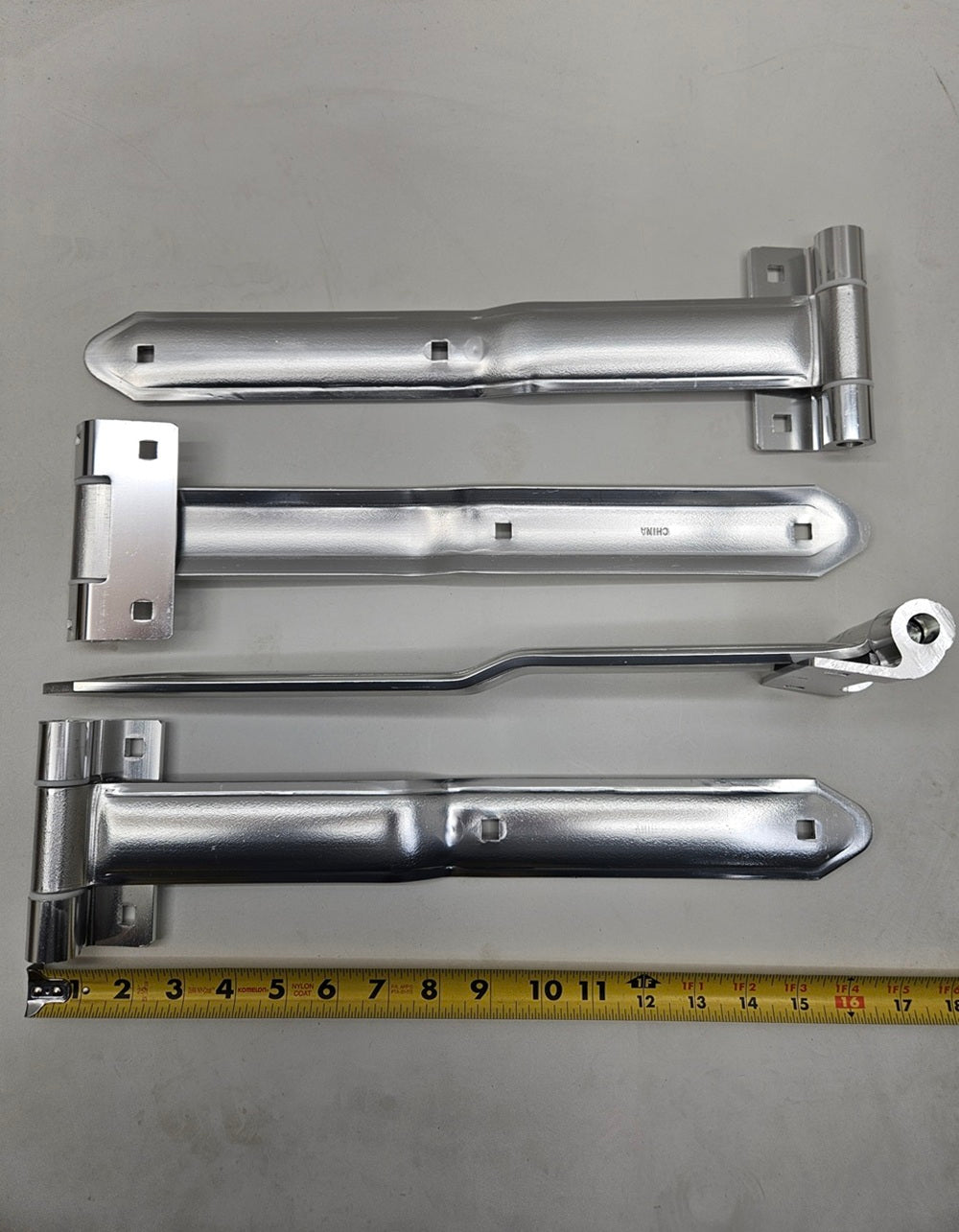 Aluminum Cargo Utility Trailer RV Door 16" Strap Hinges / 4 Pack / Offset Bent Hinges