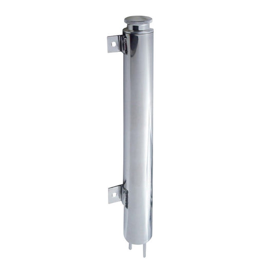 19" Polished Stainless Steel Radiator Overflow Tank Bottle Catch Can / Hardware