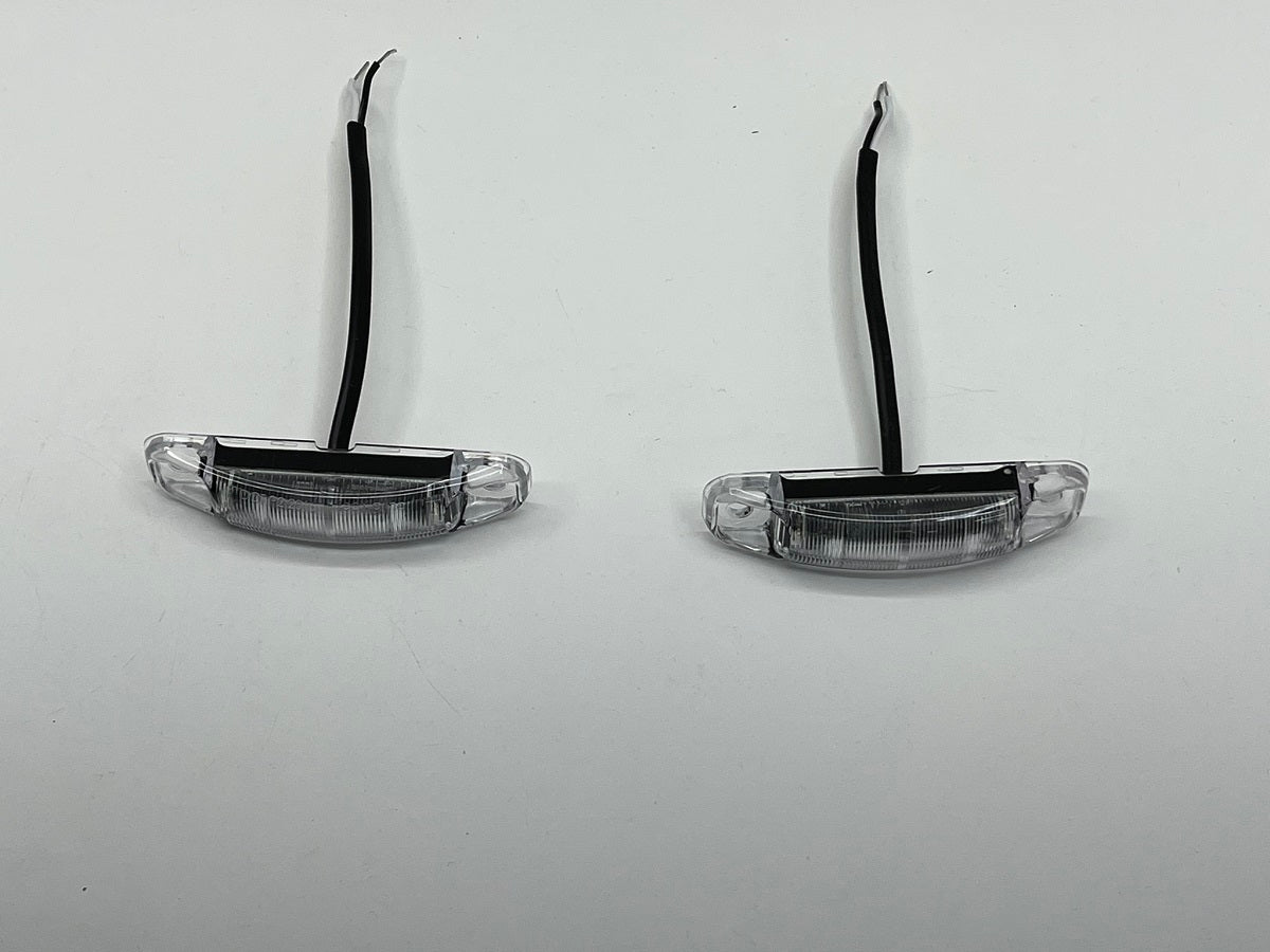 Pair Clear Red / Amber LED Trailer Fender Marker Clearance Lights