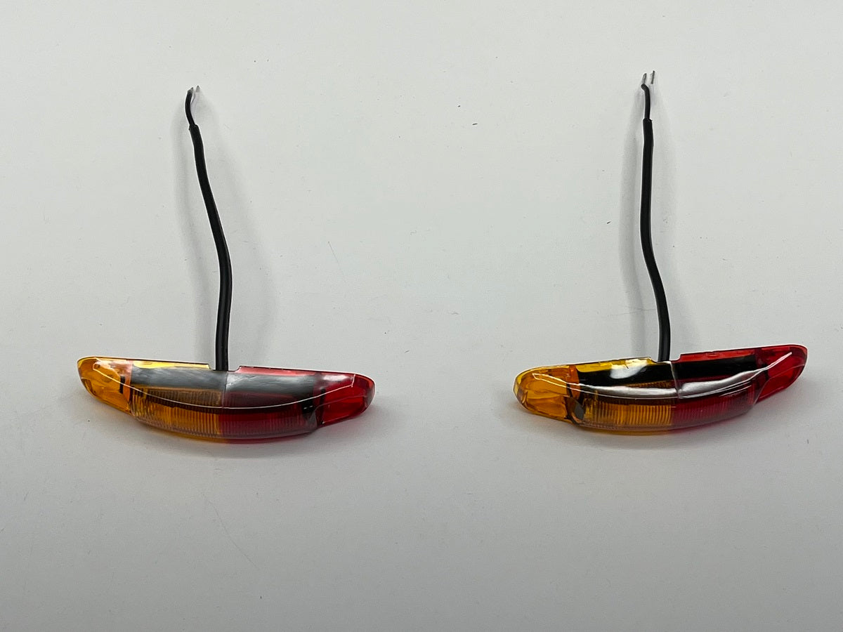 Pair of Red / Amber LED Trailer Fender Marker Clearance Lights