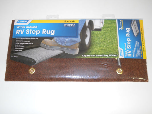 RV Camper Motor Home 5th Wheel Trailer Brown Entry Door Step Carpet Rug Cover