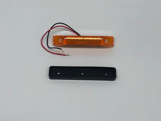 Amber 6 LED 3 3/4" Long Side Marker Clearance Light RV Truck Trailer