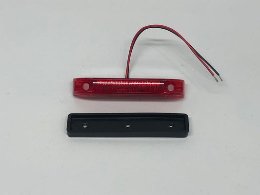 Red 6 LED 3 3/4" Long Side Marker Clearance Light RV Truck Trailer