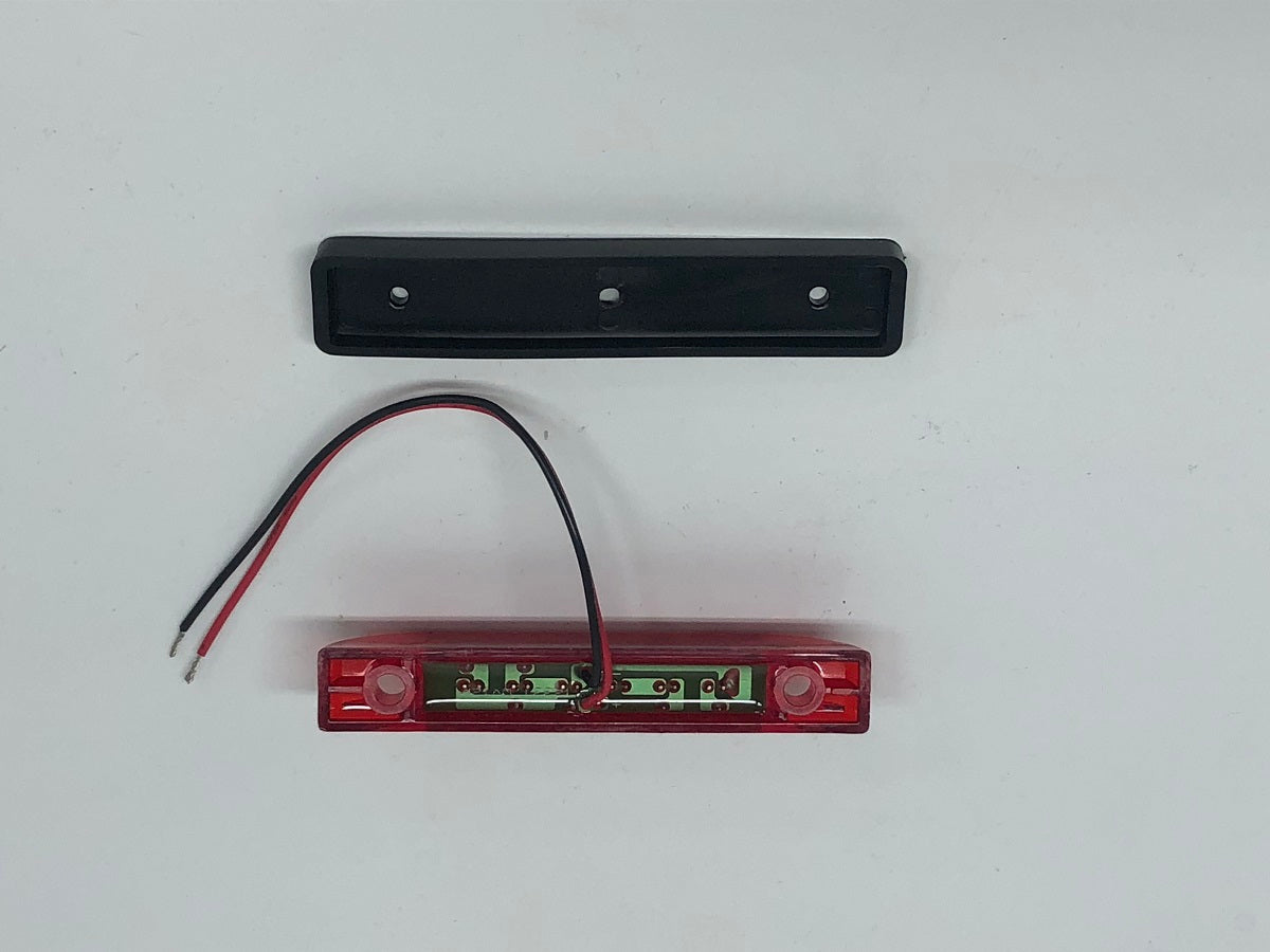 Red 6 LED 3 3/4" Long Side Marker Clearance Light RV Truck Trailer