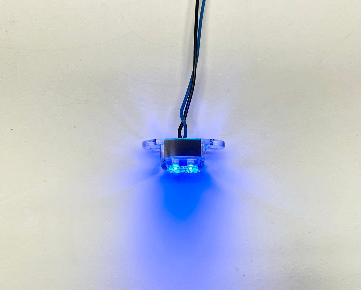 Bright Blue 4 LED Oval Dragon Light Accent